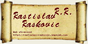 Rastislav Rašković vizit kartica